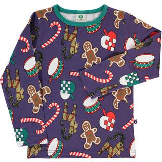Småfolk Christmas Decorations Langærmet T-shirt Loganberry 5-6 Y  Lilla  5-6 år  Unisex