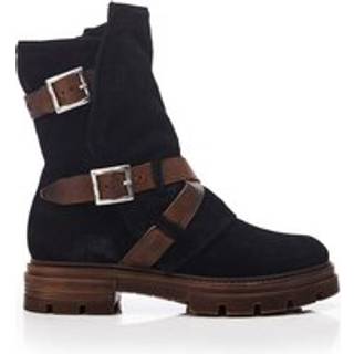 Moda in Pelle Briona Front Wrap Side Buckle Chunky Sole Ankle BootsEU 37 (UK 4)