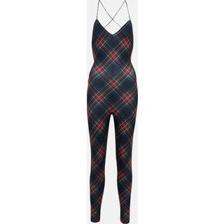 Norma Kamali Fara tartan jumpsuit - red - XL
