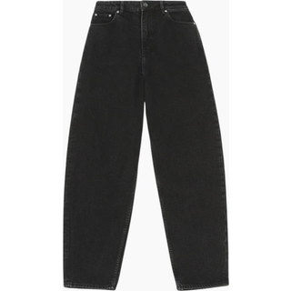 Rigid Denim Stary Jeans J1642 - Washed Black/Black - GANNI - Sort 29/34