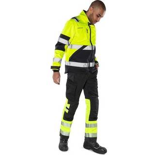Fristads 127731 Hi Vis stretch bukser kl 1 2705 / Arbejdsbukser Hi-Vis Gul/Sort D112