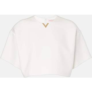 Valentino VGold cotton gabardine crop top - white - XL