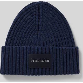 Hilfiger Monotype Rib-Knit Beanie with Wool