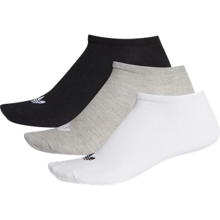 Trefoil ankelsokker, 3 par - White / Black / Medium Grey Heather - 31-34
