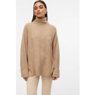 VERO MODA Vmjupiter Ls Highneck Pullover Silver Mink/W. Melange XS