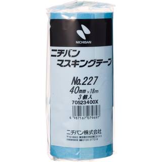 Nichiban maskeringstape nr. 227 t 227H40 1,6 tommer (40 mm) x 59,1 ft (18 m) 3 ruller pr. Pakke