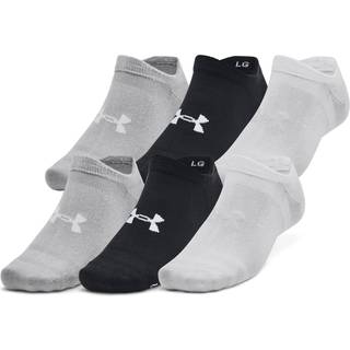 Under Armour Essential Unisex 6-Pack No-Show Socks Black / Black / Halo Gray M