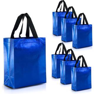 Nush Nush S?t med 30 skinnende bl? gaveposer i l?s v?gt - bl? Genanvendelige gaveposer Mellemst?rrelse - Goodiebags F?dselsdagsgaveposer med h?nd