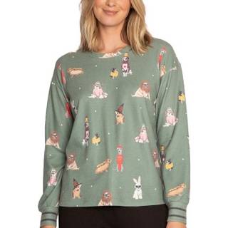 PJ Salvage My Dog Is My Boo Shirt - Green Pattern - X-Large