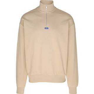 HUGO Neeler Half Zip Sweatshirt Medium Beige