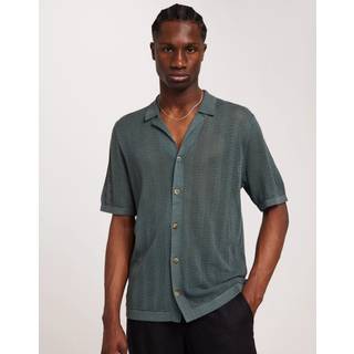 ONLY & SONS Diego Regular SS Knit Resort Shirt Balsam Green