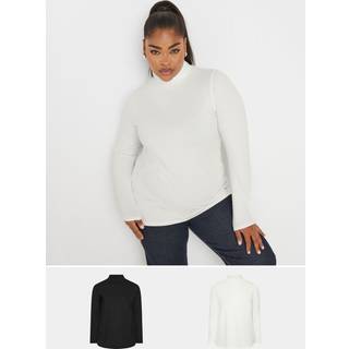 Yours Curve Long Sleeve Turtle Neck Tops 2 Pack42