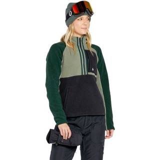 Volcom Women's Demi Half Zip Fleecesweatere Damer størrelse S farve grøn