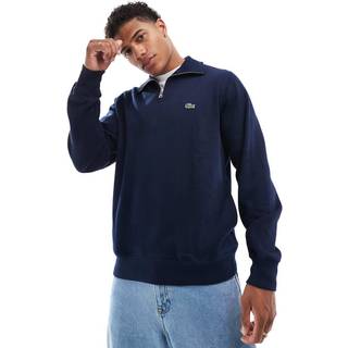 Lacoste Half Zip Logo Sweatshirt Navy