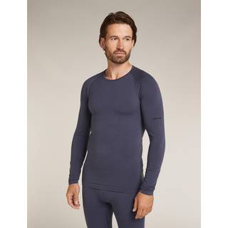 Icebreaker Merino 260 Zoneknit Seamless L/S Crewe Merino undertøj Herrer størrelse M farve grå