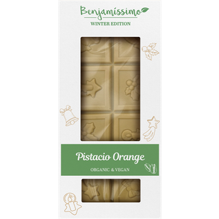 Benjamissimo Chokolade Sukkerfri, Pistacie & Appelsin, 60 g