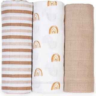 Lulujo baby modtager tæppe | Unisex blødeste 100% bomuldsmuslin tæppe | Neutral modtagende tæppe til piger og drenge | 28in x 28in | Baby gave |