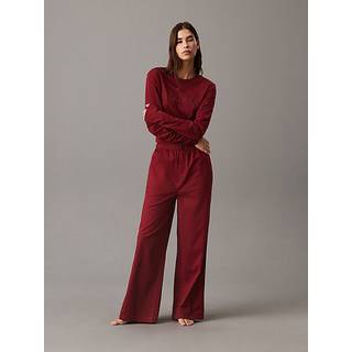 Calvin Klein L/S SLEEP SET (COTTON TEE/PANT) Geq Syrah (tee) / Syrah XS