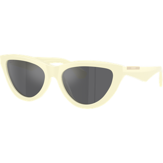 Burberry Kvinde BE4436U 41456G Solbriller Acetat Gul Grå Cat Eye Spejlet