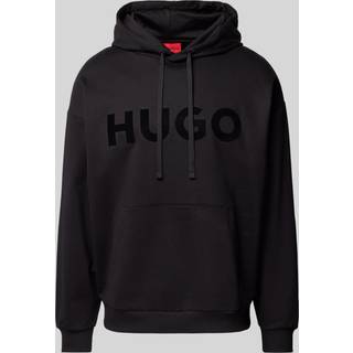 HUGO Herren Pullover schwarz Logo und Motiv