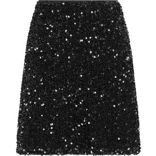 Neo Noir Miva Velvet Sequins Nederdel - Sort - str. 38