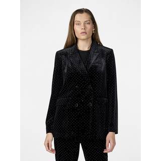 YAS Yashella Ls Velour Blazer Black:detail Rhinestones S