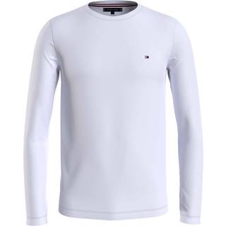 Slim Fit Langærmet T-shirt, White, S