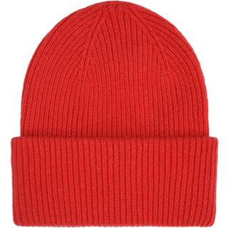 Merino Wool Hat Scarlet Red (One Size)