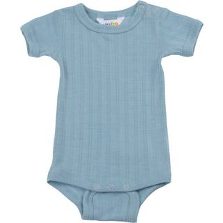 Joha Body Lyseblå Med Korte Ærmer i Merinould Og Silke - Str. 60cm (56/62cm)