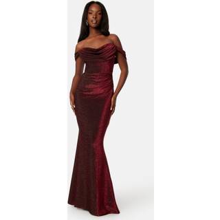 Glitter Off Shoulder Maxi Dress