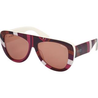 Emilio Pucci Kvinde EP0231 39V Solbriller Acetat Gul Blå Pilot Normal