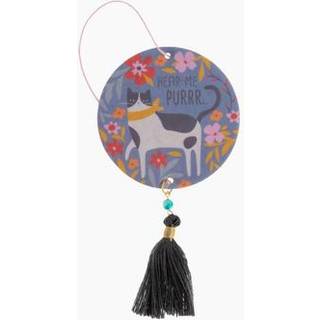 Karma Essential Oil Air Freshener til biler Set med 2 hjem og kontor - farverig dekorativ hængende luftfriskere med kvast kat lavendel duftende