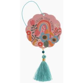 Karma Essential Oil Air Freshener til biler Set med 2 hjem og kontor - farverig dekorativ hængende luftfriskere med kvast ikke skynd dig om somme