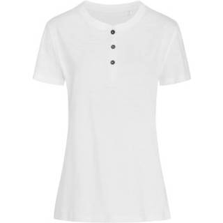 Stedman Sharon Henley T Shirt For Women - White - Large * Kampagne *