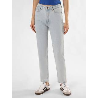 Mom jeans i marinefarvet denim med stræk