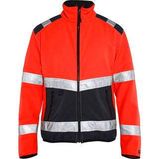 Blåkläder High Vis Light Softshell Jakke - High Vis Rød/Sort - S