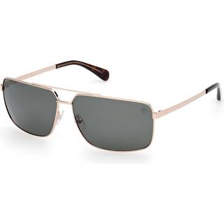 Timberland Mand TB00030 32R Solbriller Metal Guld Grøn Firkantet Polariseret