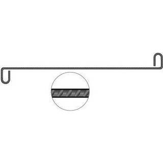 Arminox S-murbinder rustfri *U Ø4x350 ribbet 20220220