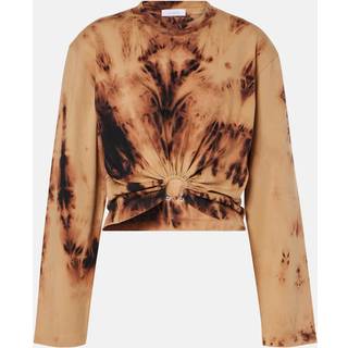 Rabanne Tie-dye cotton jersey T-shirt - black - L