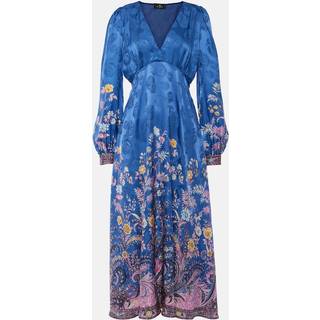 Etro Paisley midi dress - blue - S