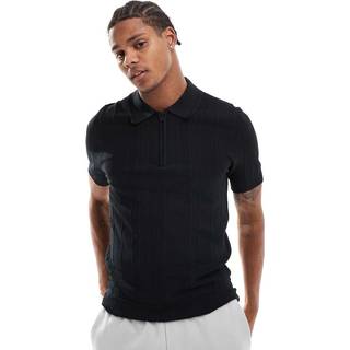 River Island Herringbone Muscle fit Polo-skjorterStor