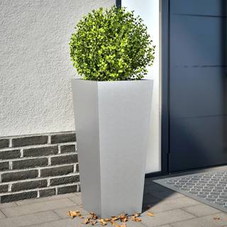 Plantekasse Stål Hvid - 2 / Galvaniseret stål/Grå / 35 x 35 x 75 cm