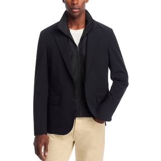 MK 2-in-1 Mixed-Media Blazer - Black - Michael Kors - S