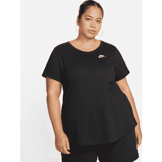 Nike Club Essentials-T-shirt til kvinder (plus size) - sort - 4X