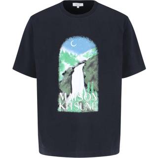Maison Kitsune Waterfall Oversized T Shirt Black