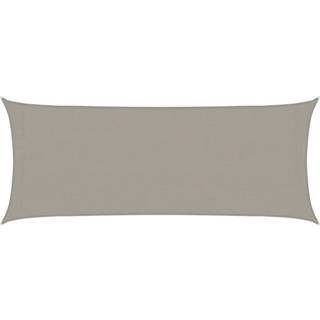 solsejl 2x5 m 160 g/m² HDPE rektangulær lysegrå