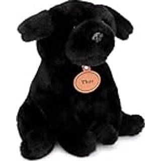 Toyland 25cm (10 """") Thor den svarta Labrador Soft Toy - Sittande plyschhund - Lämplig från födseln