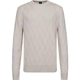 BOSS Black Herren Pullover grau unifarben