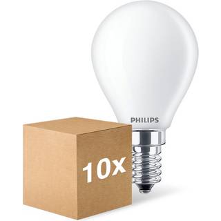 Fordelspakke 10x Philips Master Value LED Lustre E14 Kugle Matt 3.4W 470lm - 927 Ekstra Varm Hvid | Bedste Farvegengivelse - Dæmpbar - Erstatter 40W