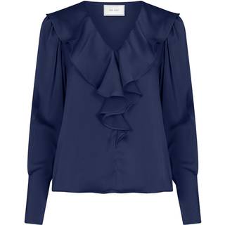 Neo Noir - Sandie Sateen Blouse - Navy